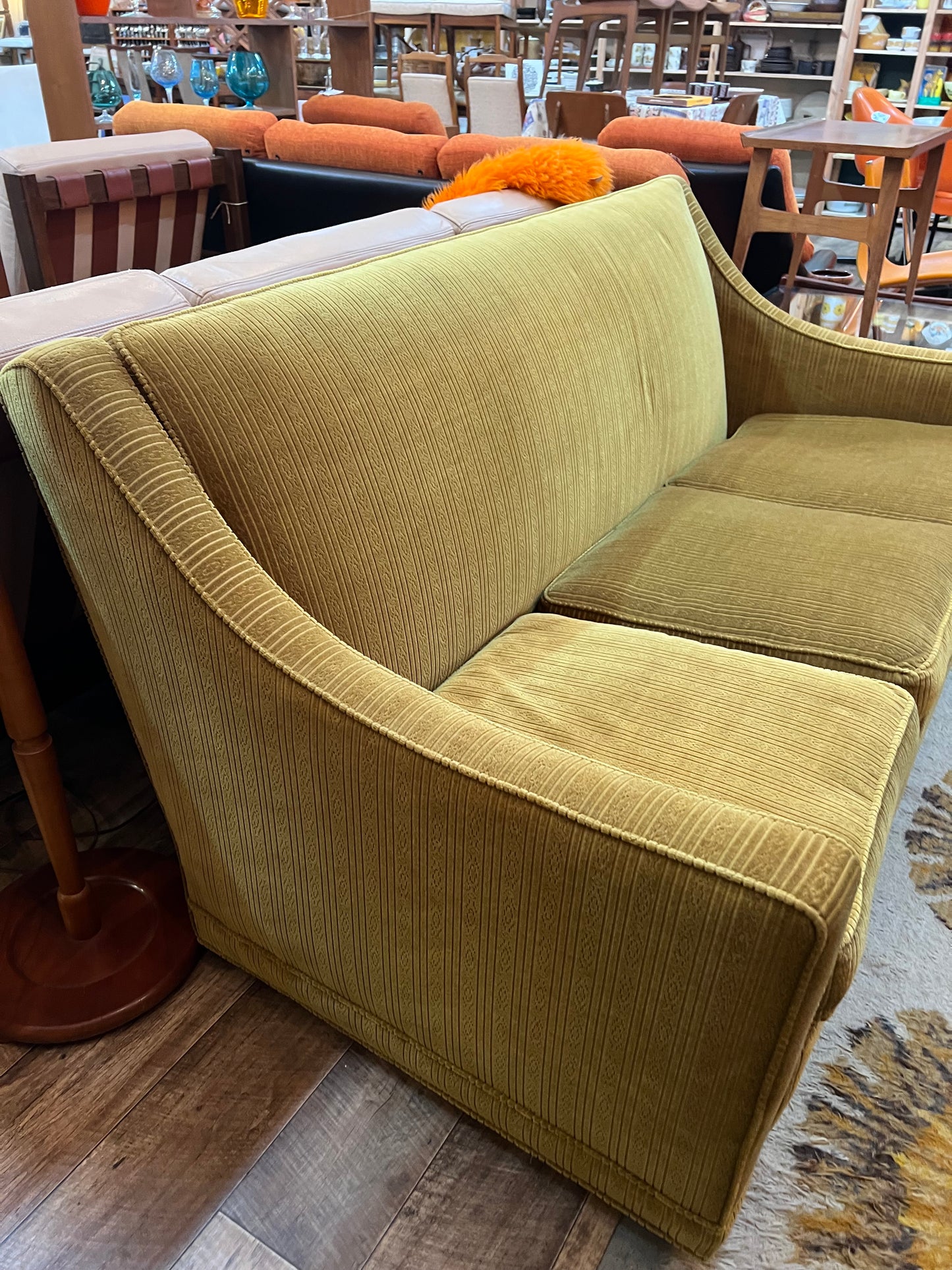 Olive Green 3 Seater Lounge