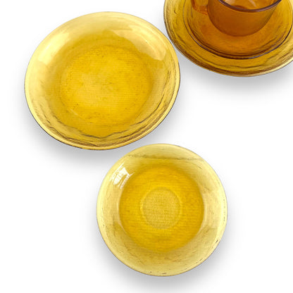 Arcoroc Sierra Amber Glass Set of 2 Trios