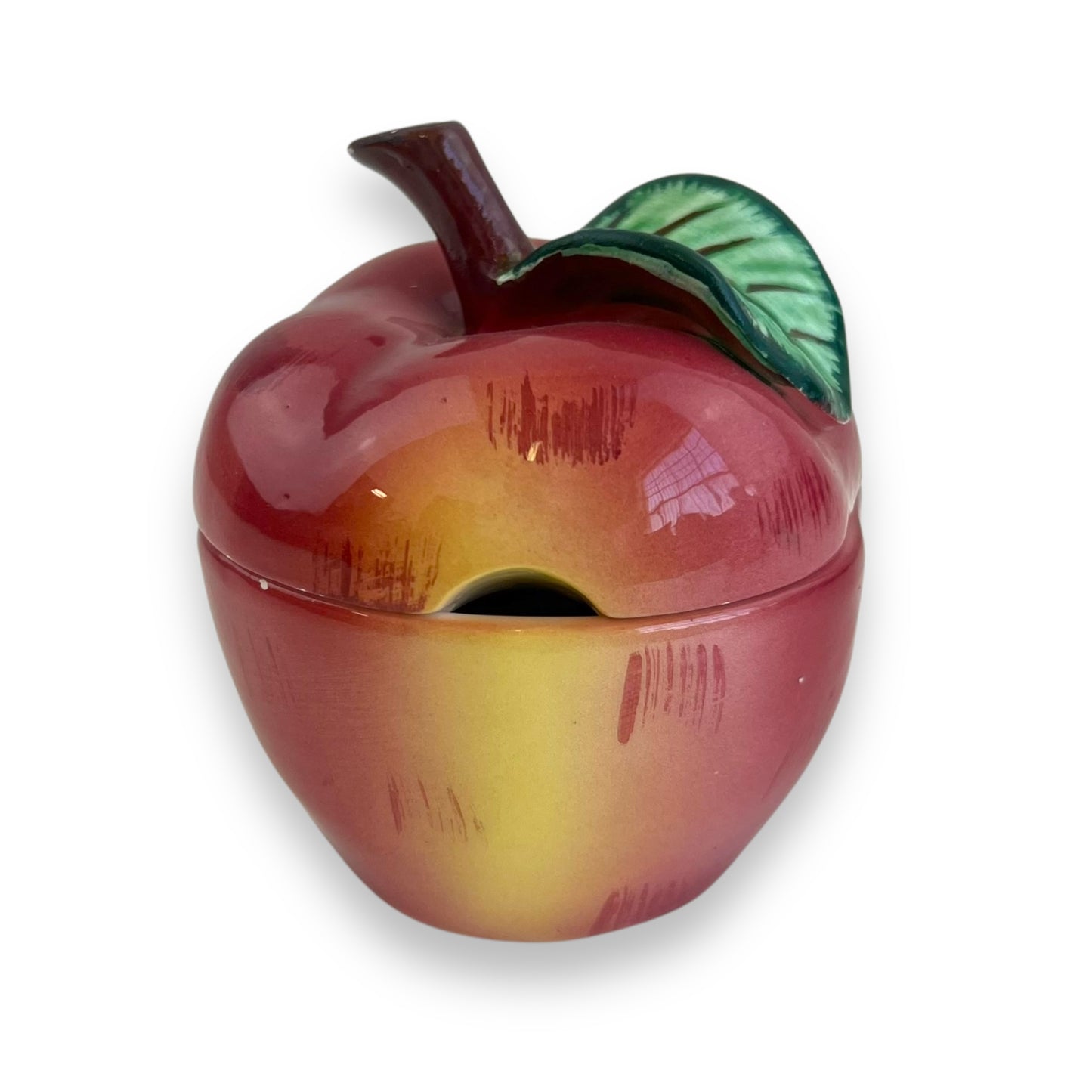 Apple shape condiments bowl with lid