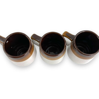 Brown stripe Mug set of 4