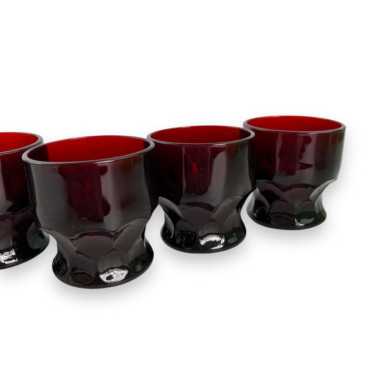 Anchor Hocking Ruby Red Georgian Glass Set of 6