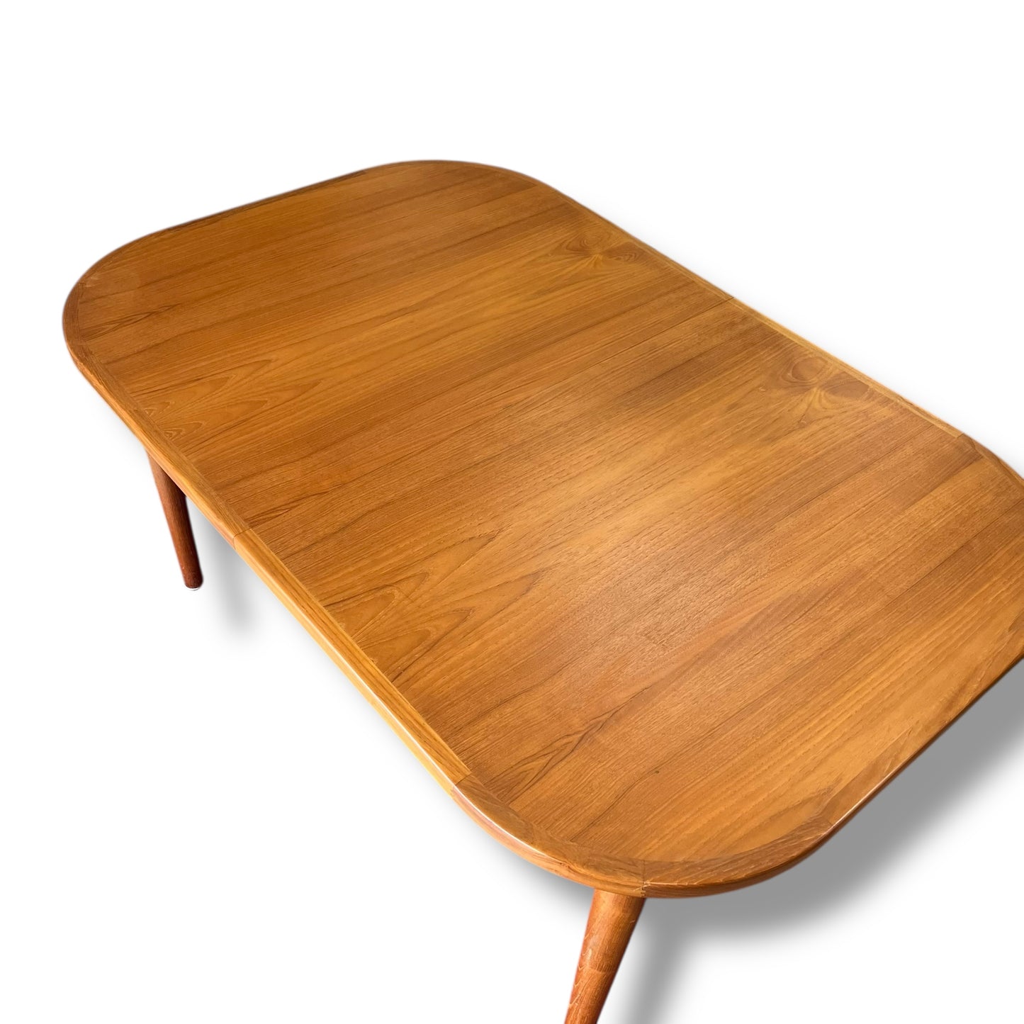 Mid-Century Teak Extension Dining Table – Retro Oval Shape