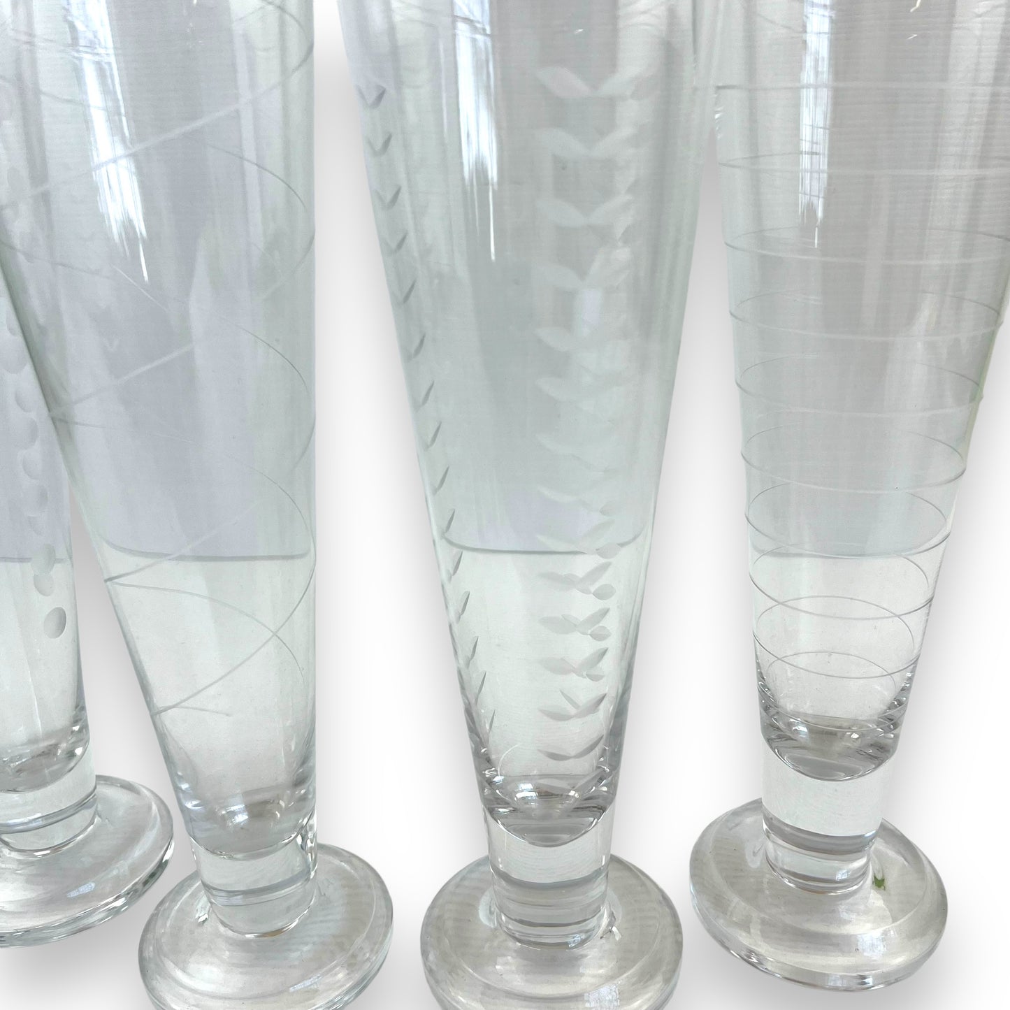 Tall Cocktail Glass Multi pattern set of 4