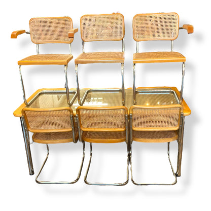 Pluto Furniture Rattan & Chrome Dining Table with 6 Chairs