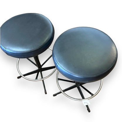 Black Vinyl Bar Stool set of 2