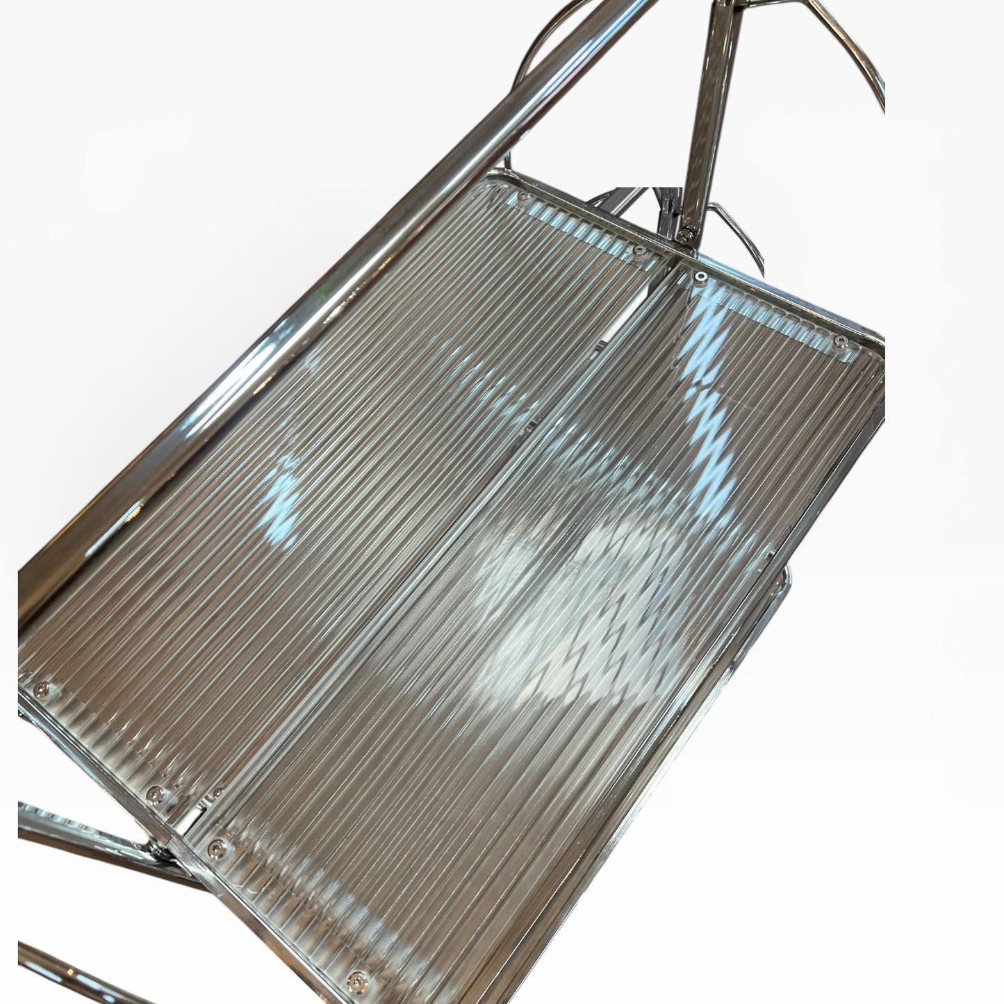 Chrome Folding Bar Cart / Trolley