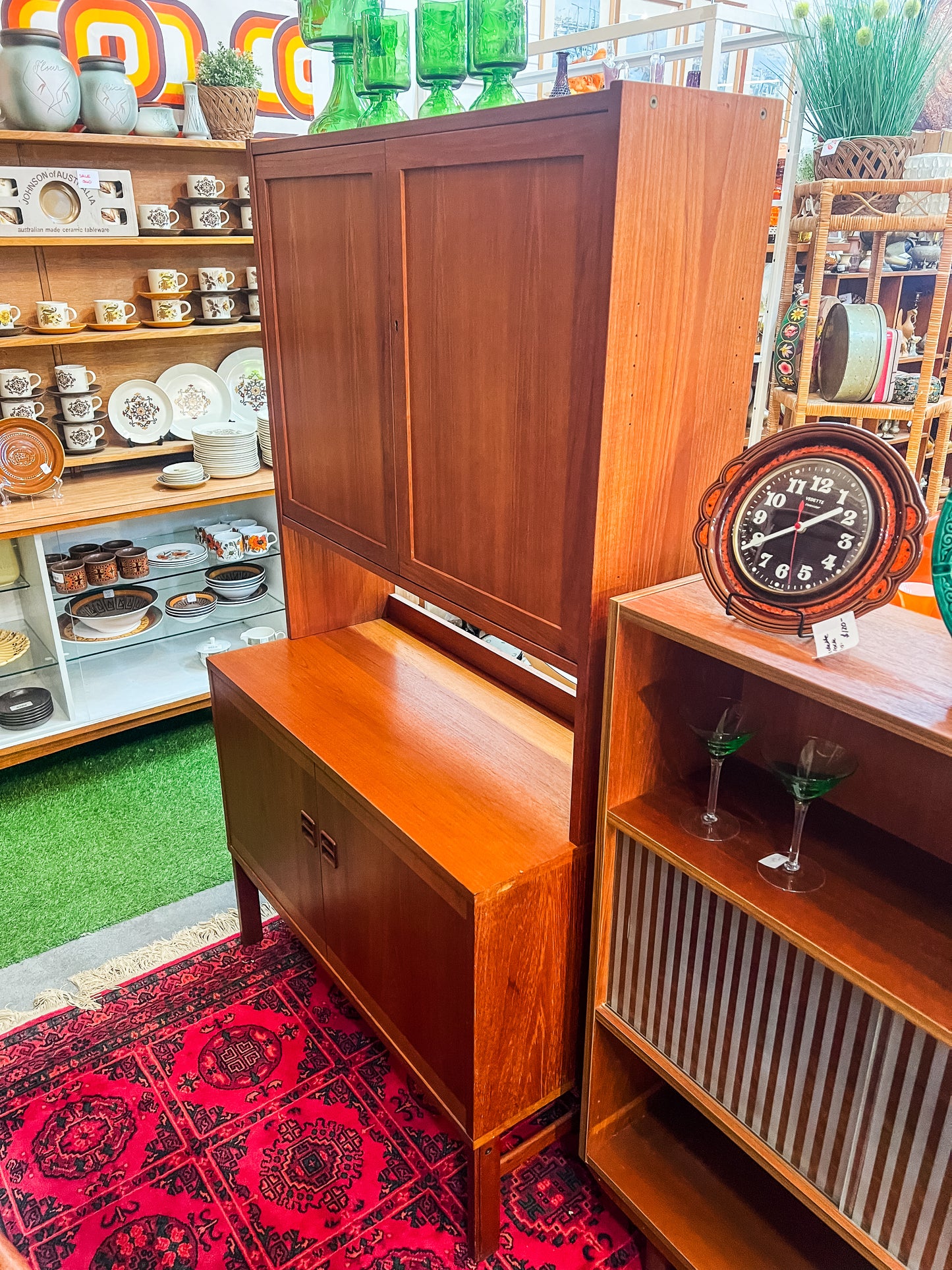 Mid-Century Teak Shelf & Bar Cabinet – Carl Johansson for Bogaryds, 1960s/70s