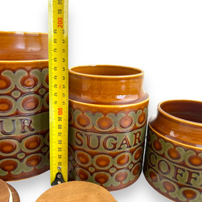 Hornsea Canister Set- Flour, Tea, Sugar & Coffee