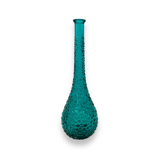 Teal Blue Hobnail Genie Bottle – Made in Italy