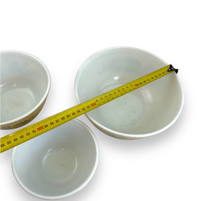 Pyrex Blue Homestead 3-Piece Mixing Bowl Set – Country Farmhouse Blue & Beige