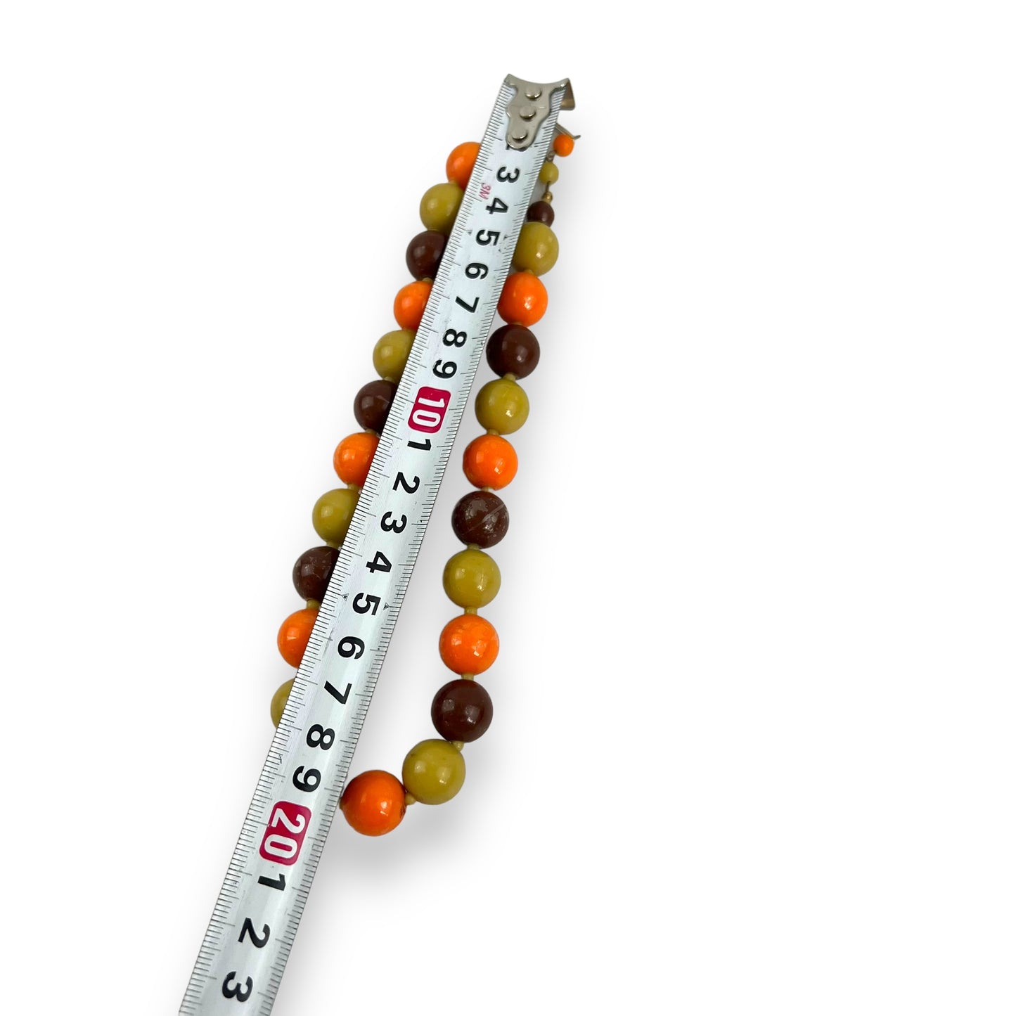 Retro Colourful plastic beaded necklace