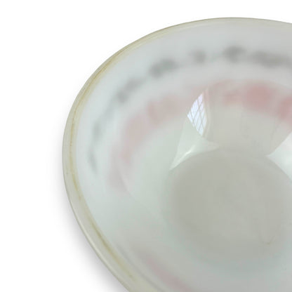 Pair of Vintage Fruit Design Milk Glass Bowls