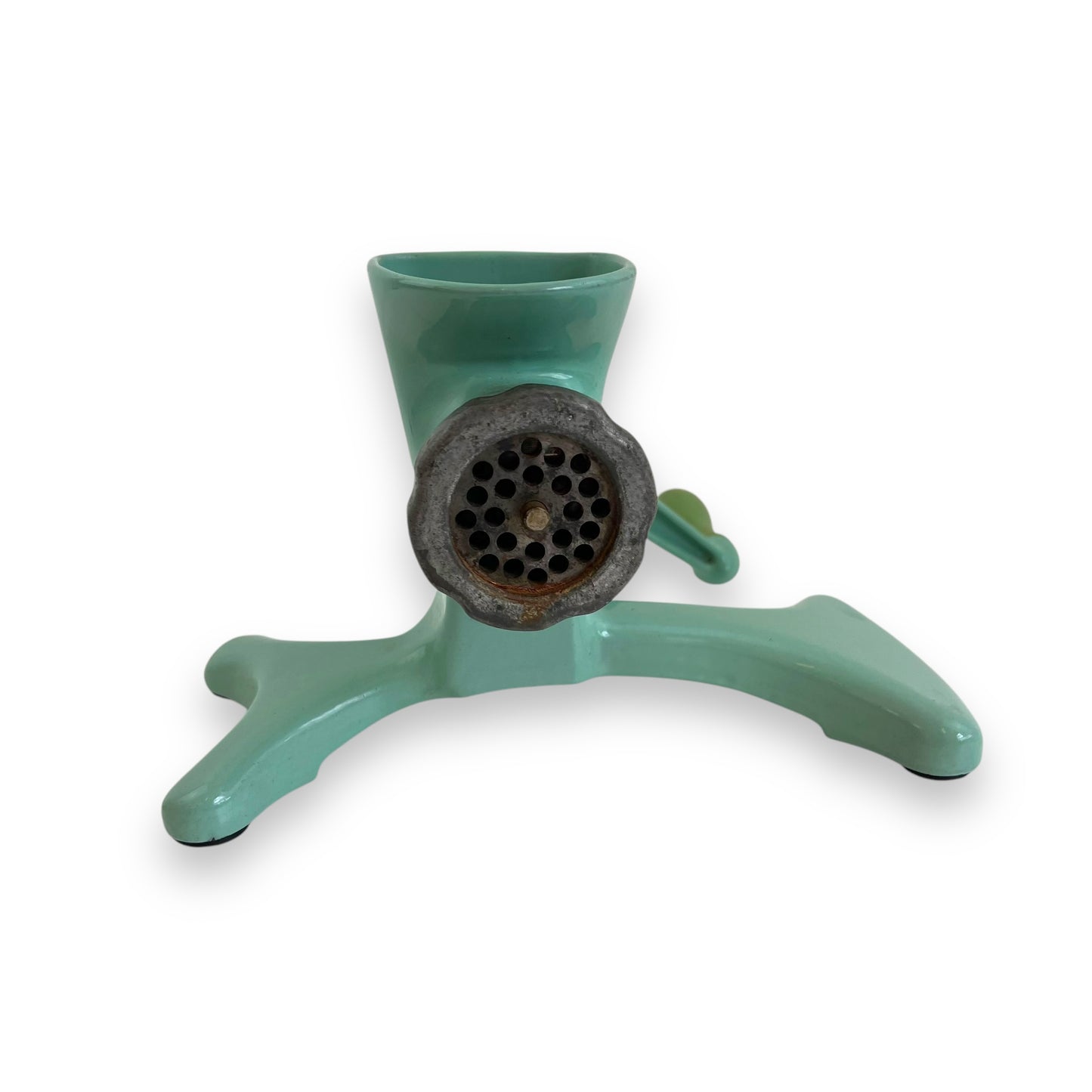 Harper Cast Iron Green Enamel Food Grinder Mincer, Meat mince grinder cast iron chopper