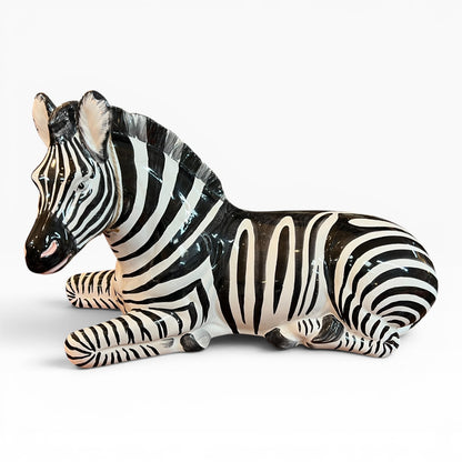 Vintage Ceramic Zebra Statue