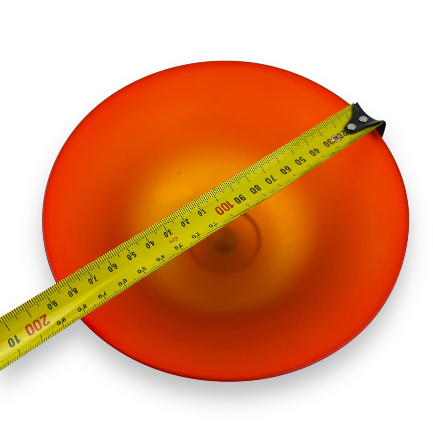 Orange Frosted Glass Footed Dish