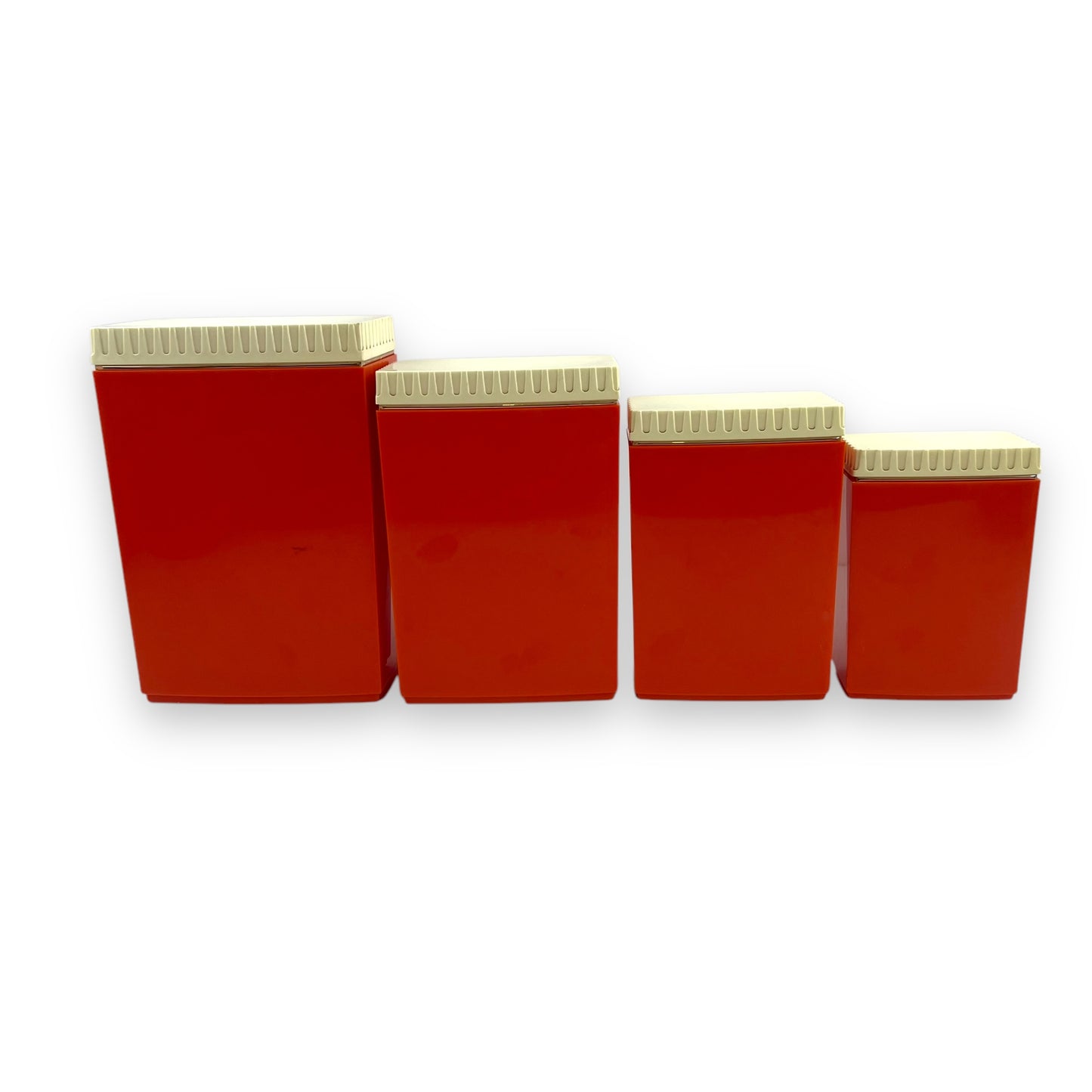 Capri by B.X Plastics Australia Orange & Cream Canister Set