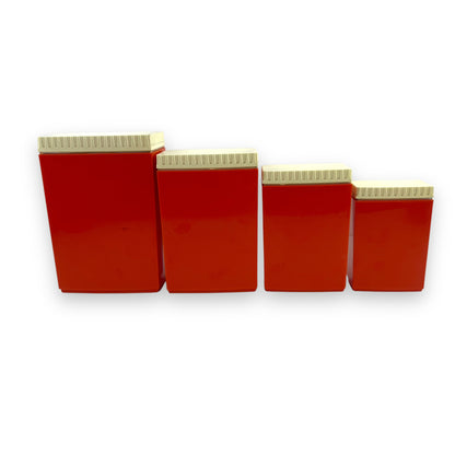 Capri by B.X Plastics Australia Orange & Cream Canister Set