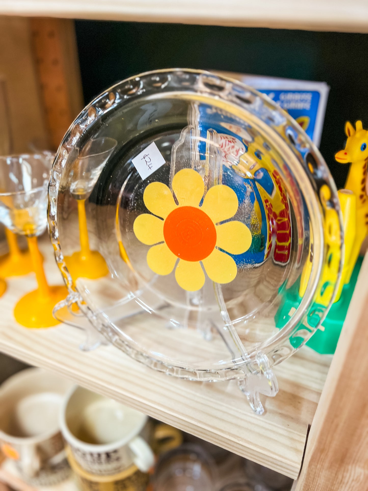 Agee Pyrex Daisy Flower Pie Dish