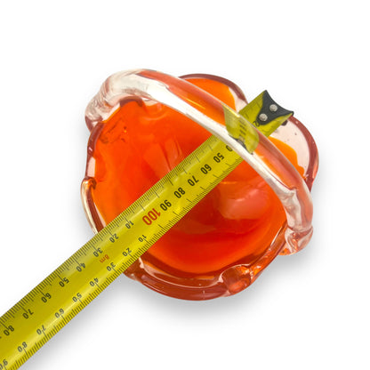 Orange Art Glass Basket