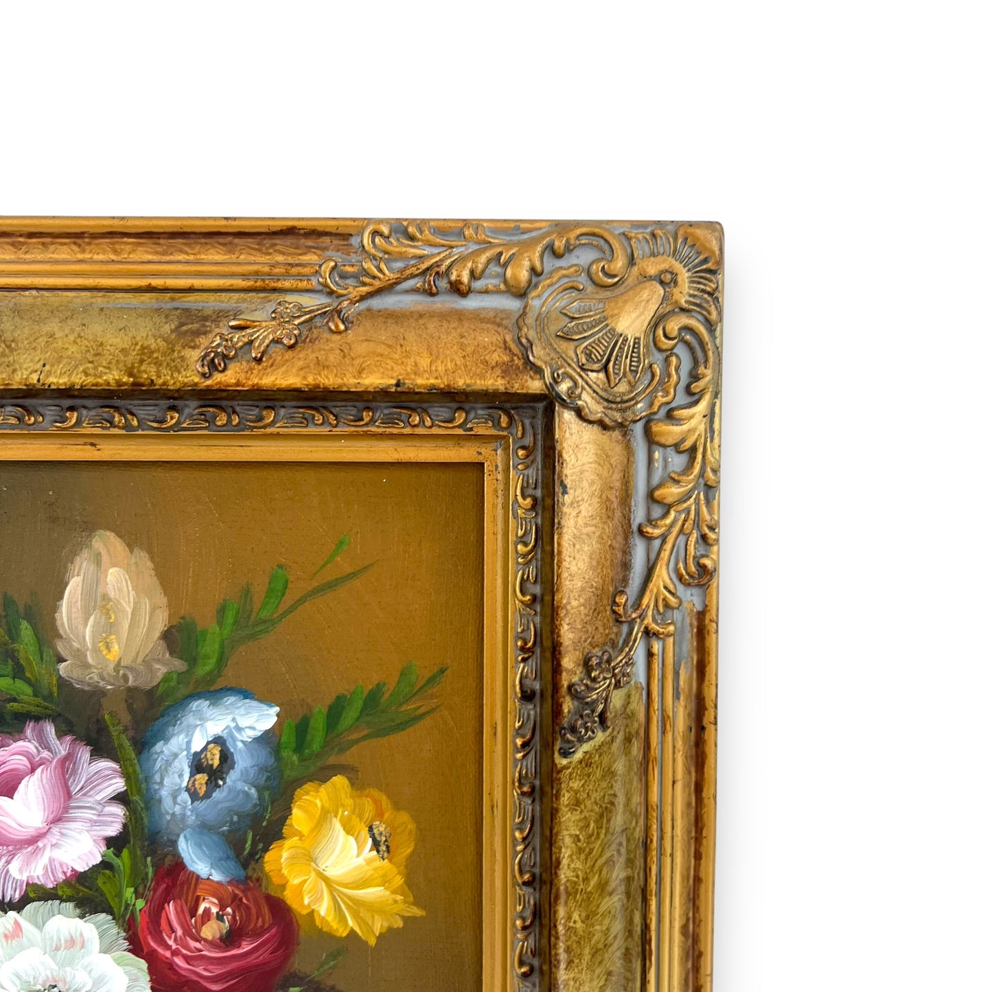 Flower Painting in Gold Frame