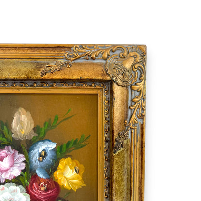 Flower Painting in Gold Frame