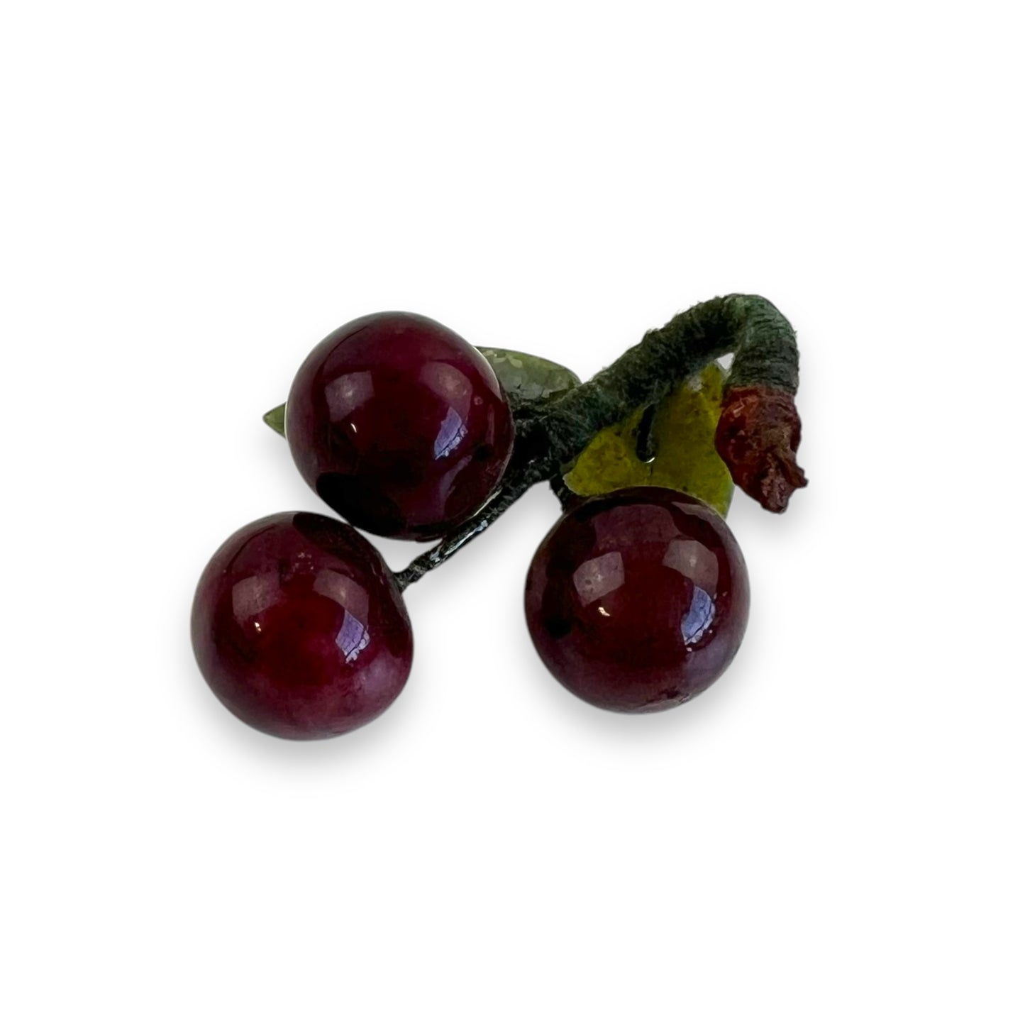 Glass cherry ornament