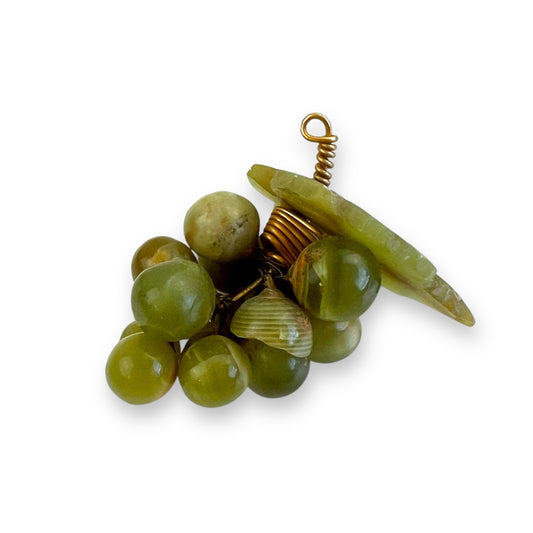 Jade Grape Cluster Pendant with Wire Wrap