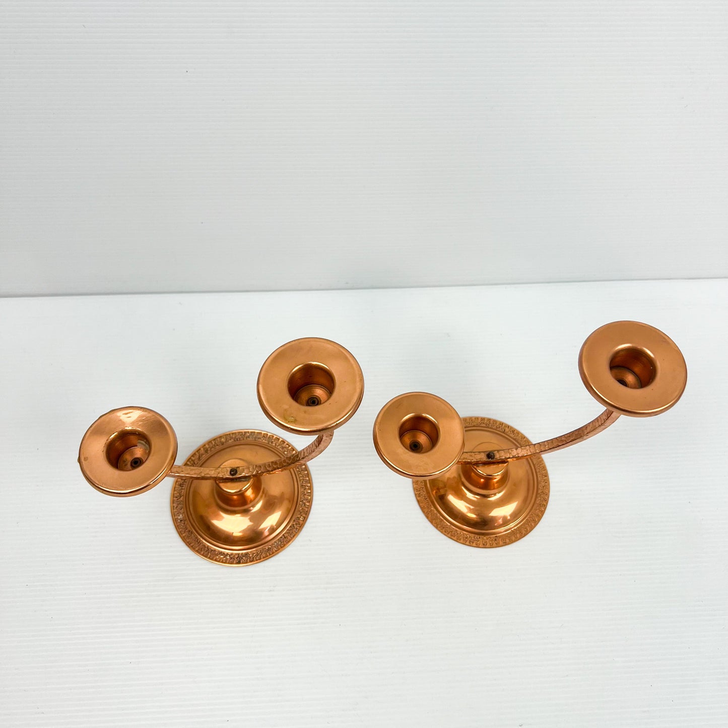 Copper Candlestick Holder set of 2