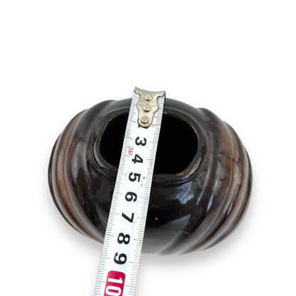 Black & Brown Pleated Vase