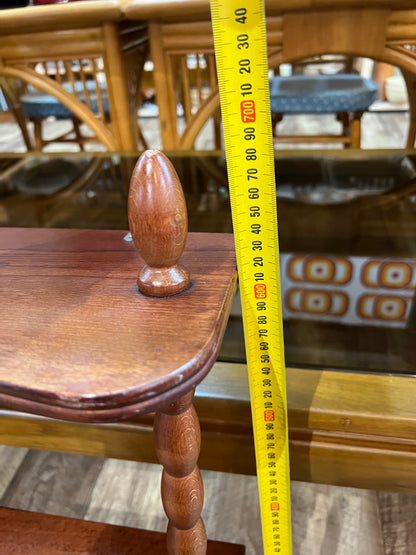 Timber Hanging Display Wall Shelf with Turned Spindles