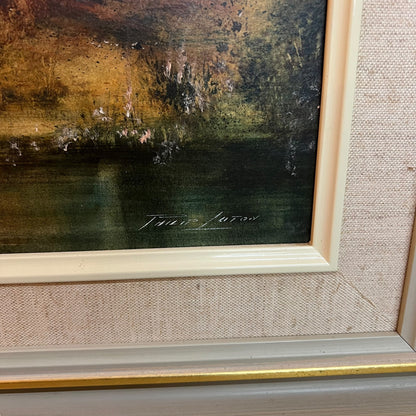 “River Gums, Templestowe” by James Luton – Framed Vintage Australian Landscape Painting (1974)