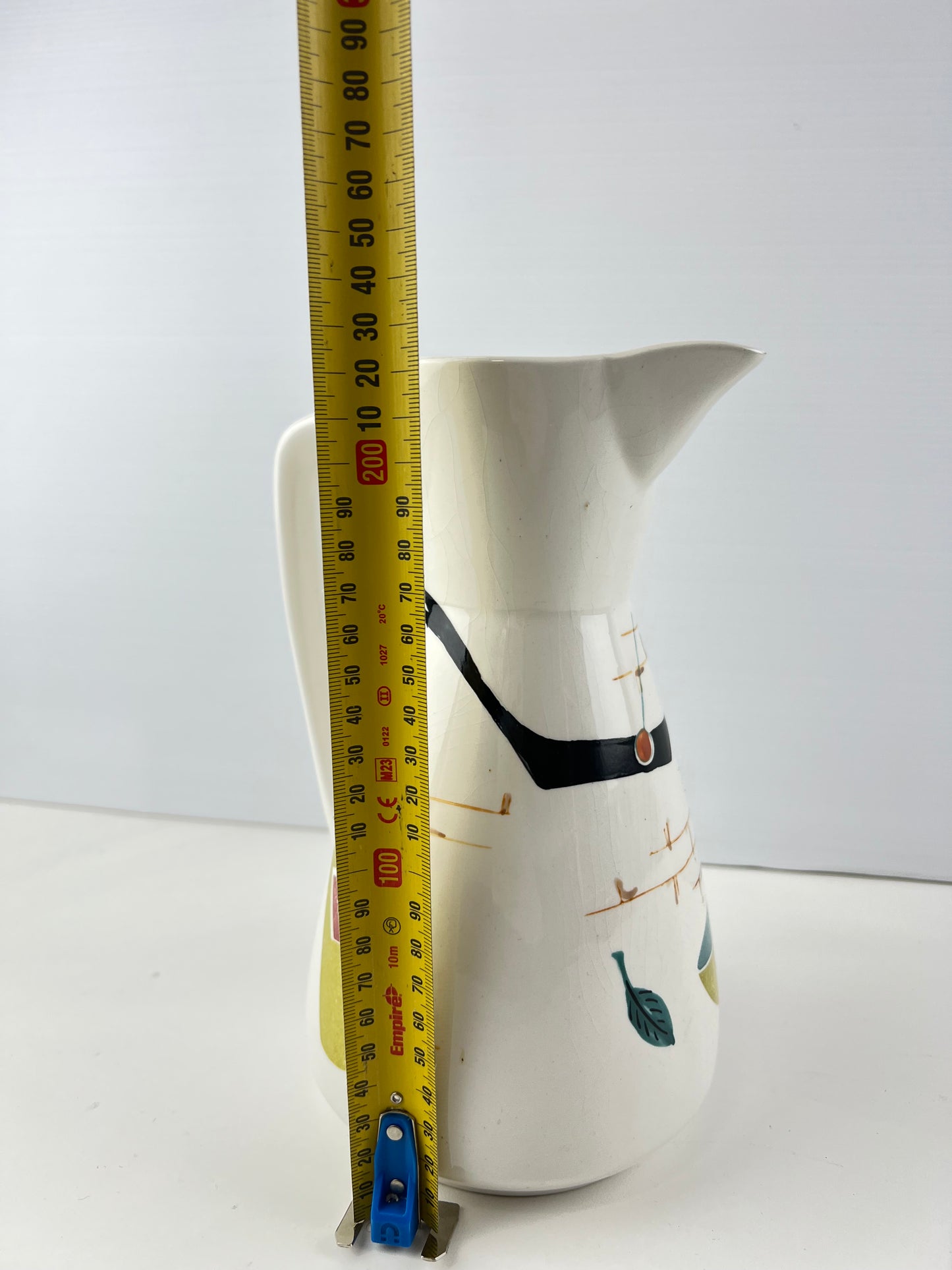 Mid-Century Abstract Fruit Ceramic Jug