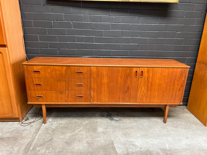 Mid-Century Teak Sideboard with Drawers & Cupboard Storage