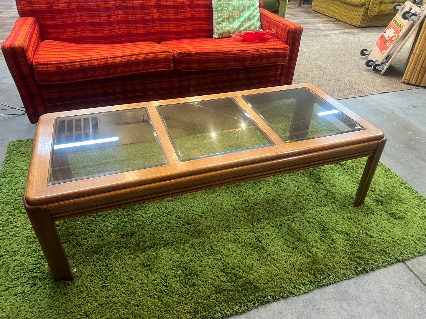 Smoked Glass & Timber Coffee Table