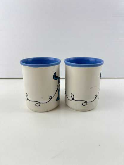 Blue Dog Ceramic Mugs – Set of 2