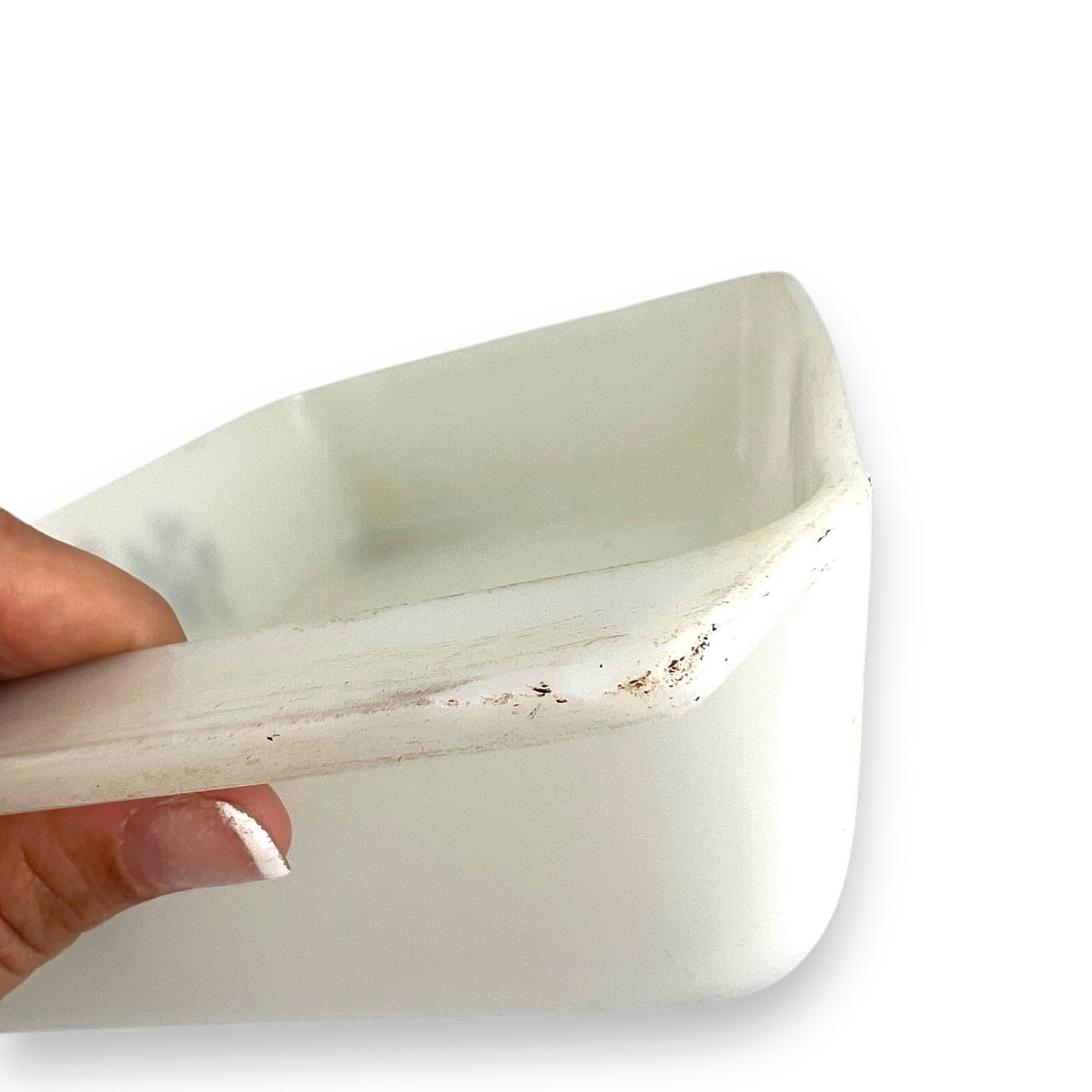 Pyrex “June Rose” Milk Glass Baking Dish