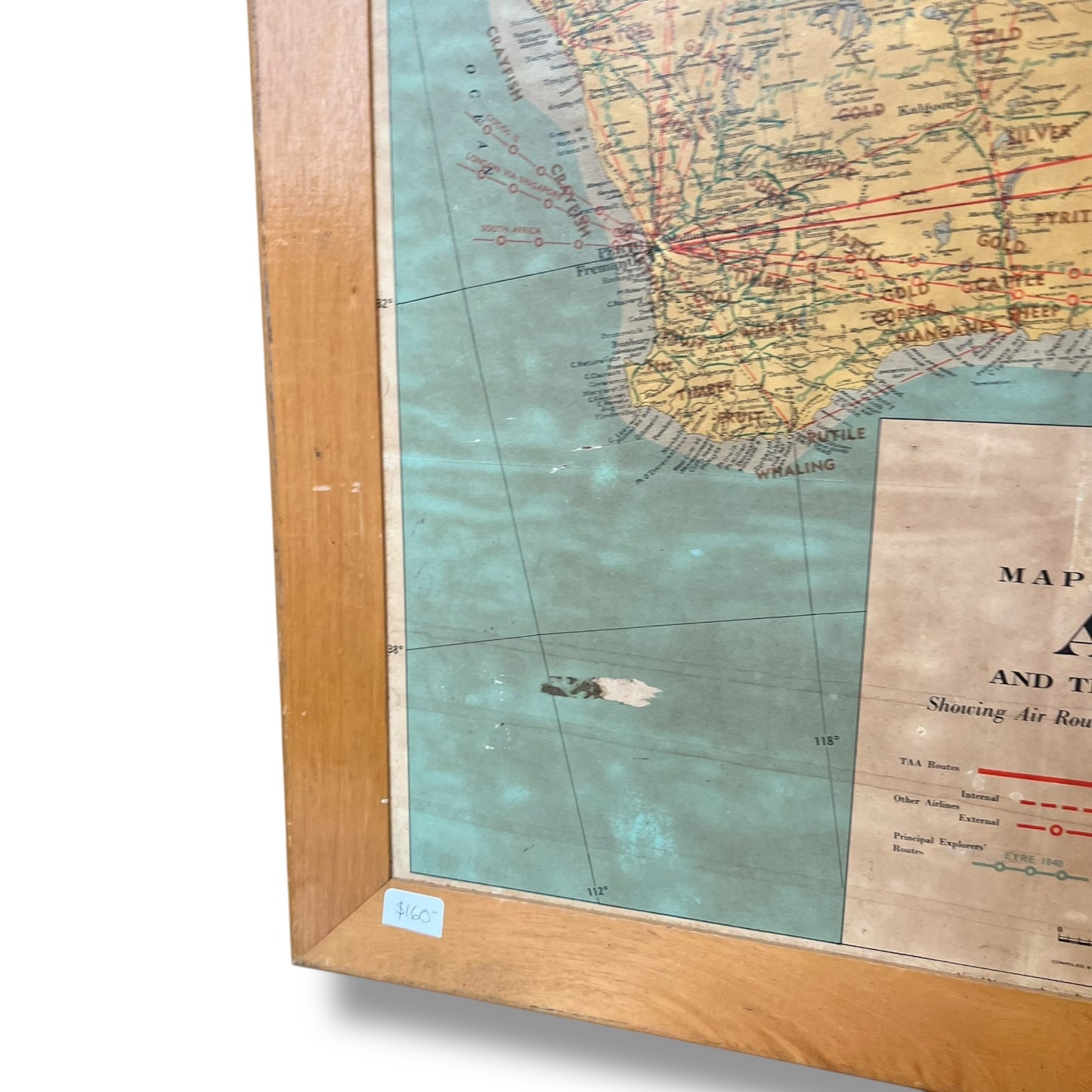 TAA Map of Australia – Mid-Century Aviation Wall Map