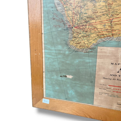 TAA Map of Australia – Mid-Century Aviation Wall Map