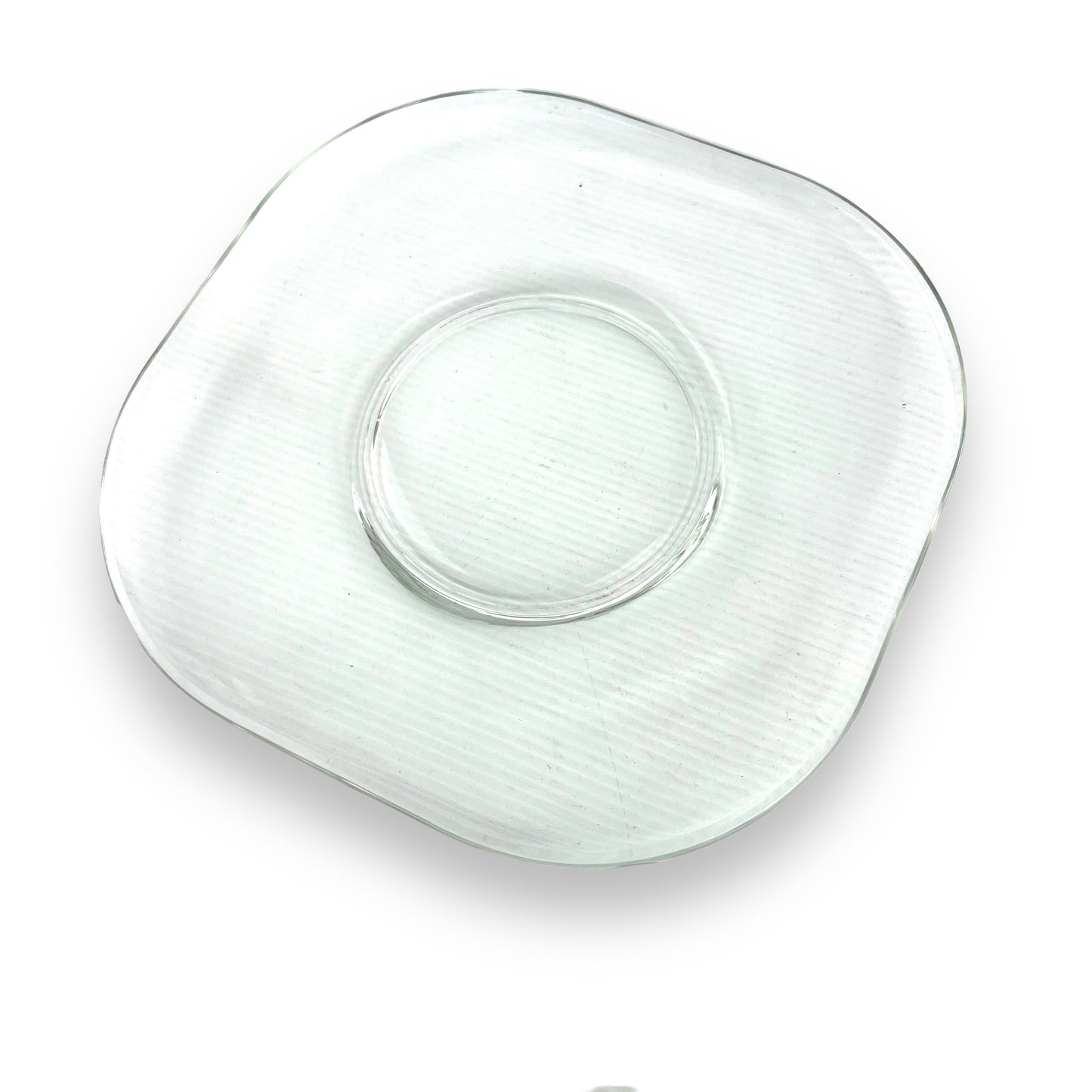 Joe Colombo Italian Arno Glass Trio: Salad plate, teacup & Saucer
