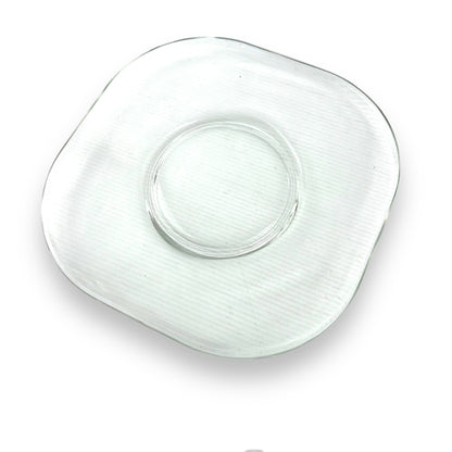 Joe Colombo Italian Arno Glass Trio: Salad plate, teacup & Saucer