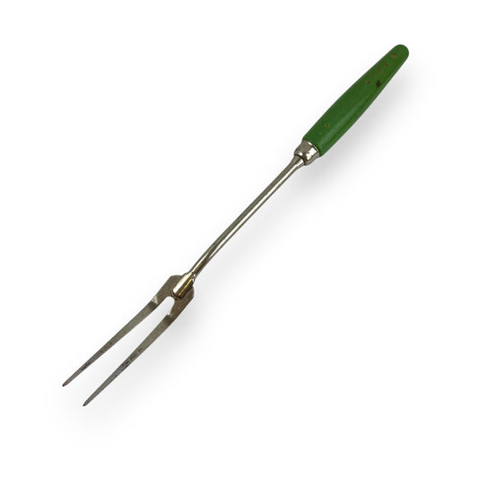 Green Handle Two Prong Fork Utensil