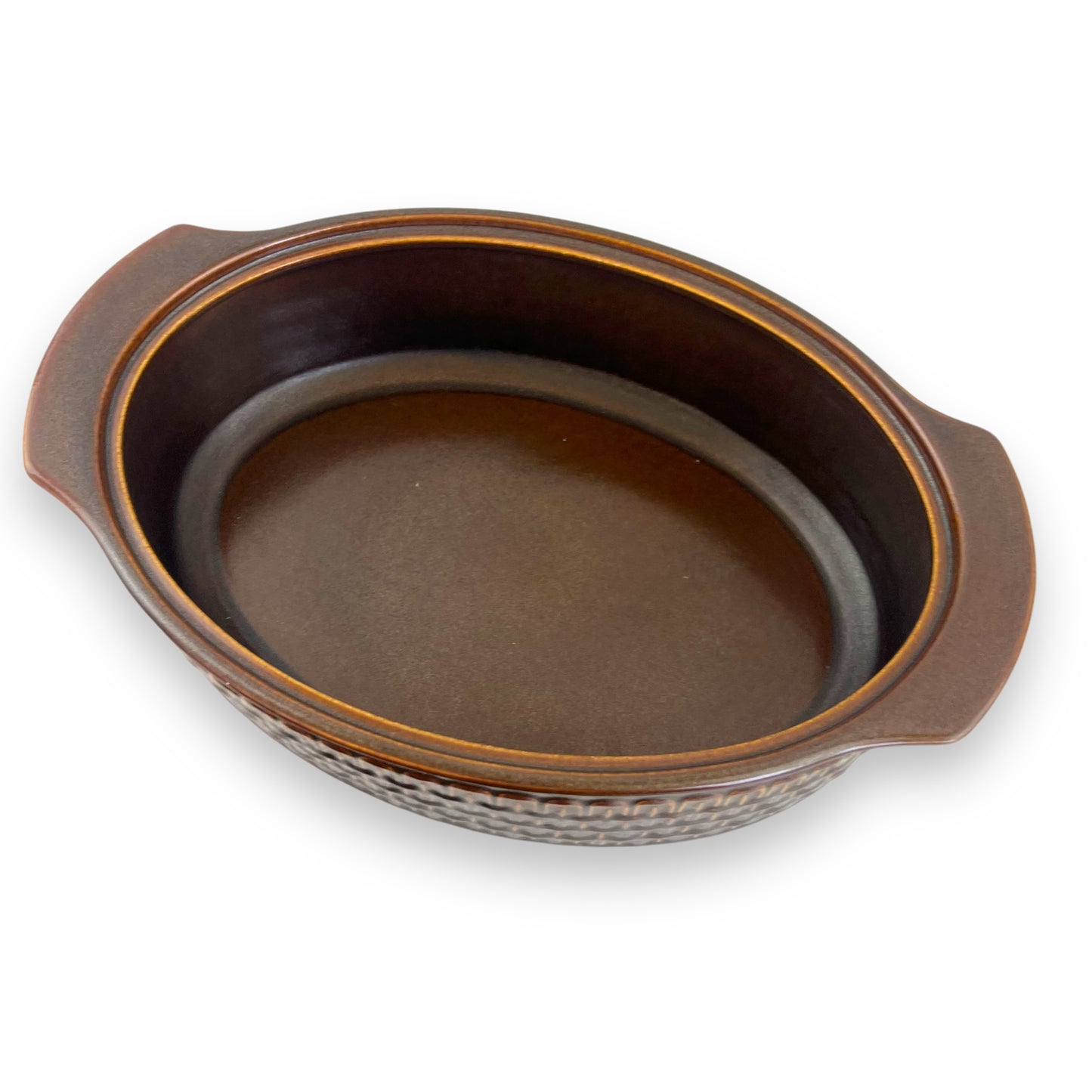 Wedgwood “Pennine” Pattern Dark Brown Oval Lidded Baking Dish