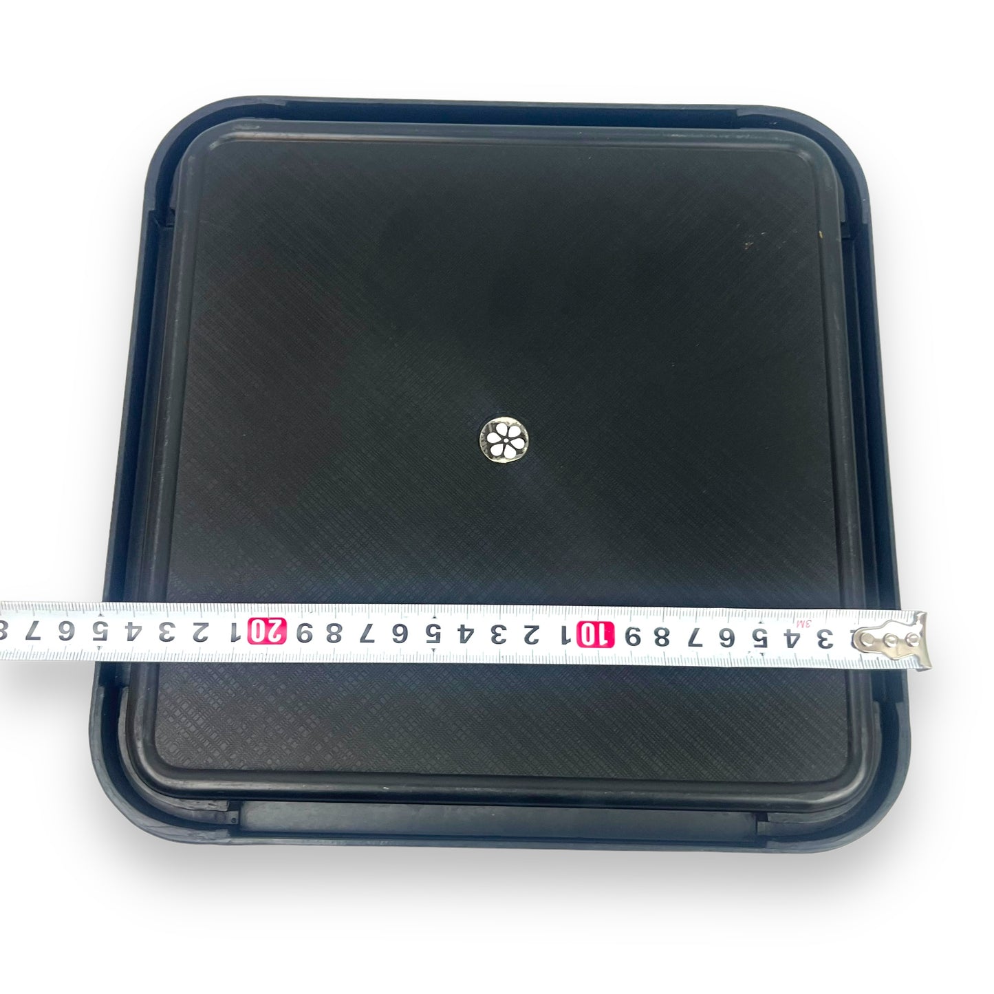 Retro Milton Black with gold decal plastic square tray