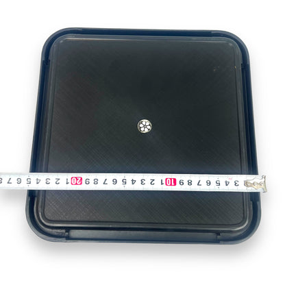 Retro Milton Black with gold decal plastic square tray