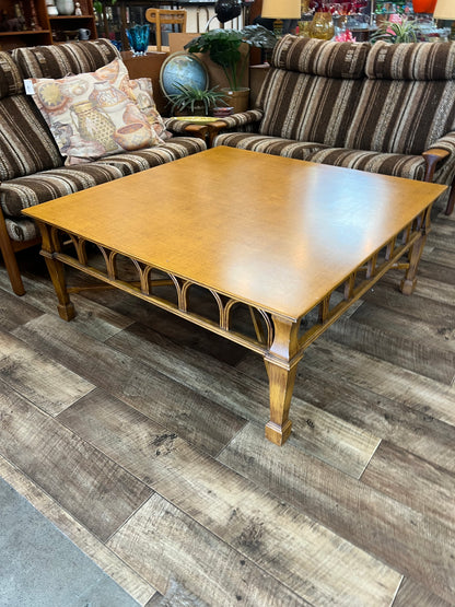 Large square coffee table with Decorative Arch Detail