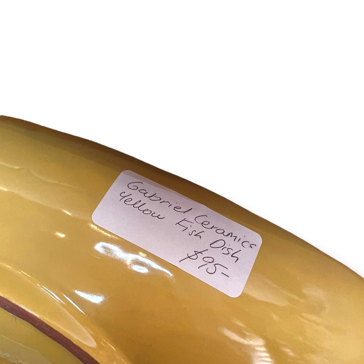 Gabriel Ceramic Yellow Fish Dish — Mid-Century Swedish Design