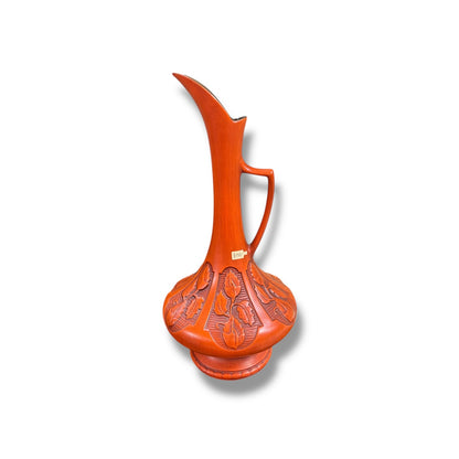 Braemore Pottery Mid-Century Orange Jug Vase — Australian Made