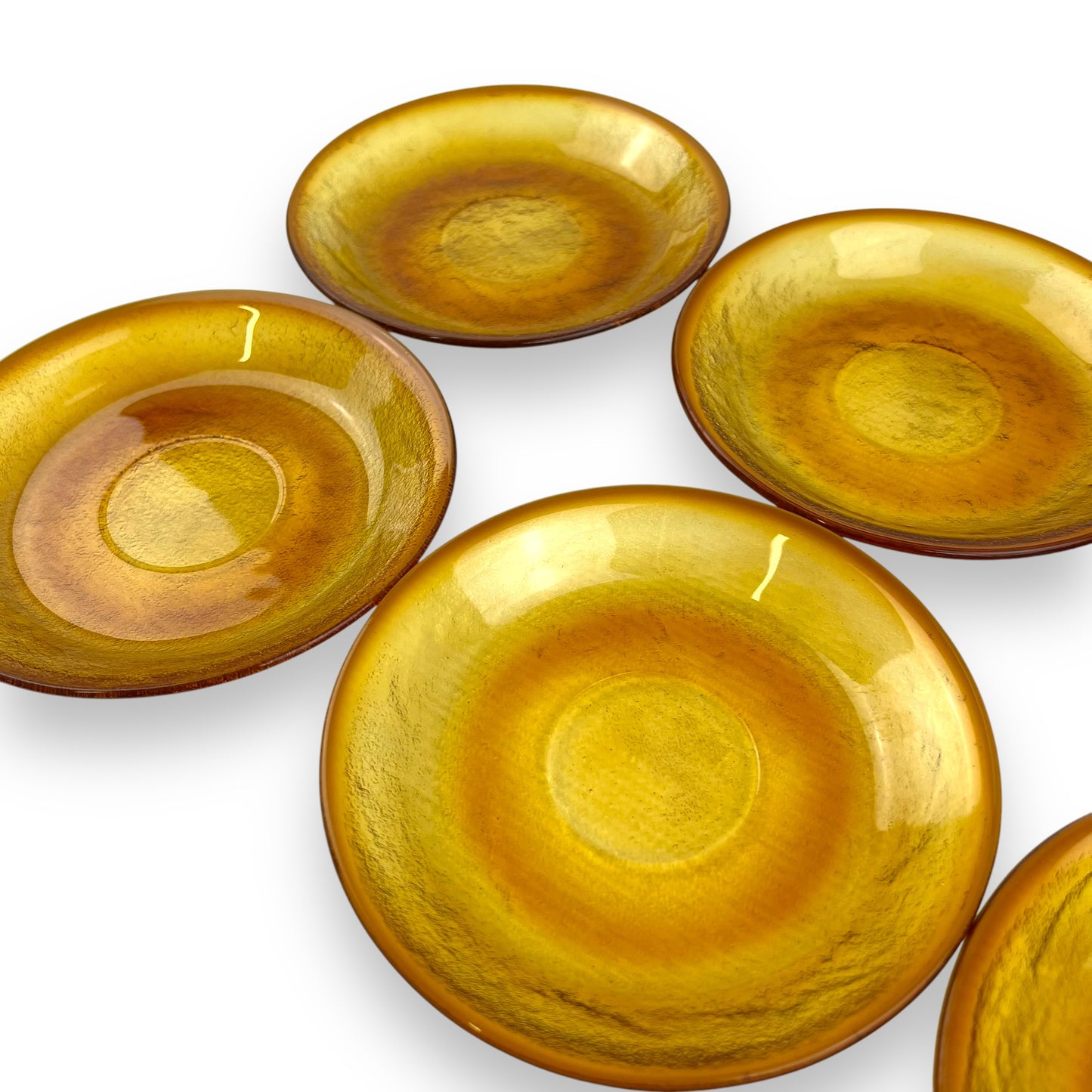 Arcoroc Sierra Amber Glass small plate set of 6