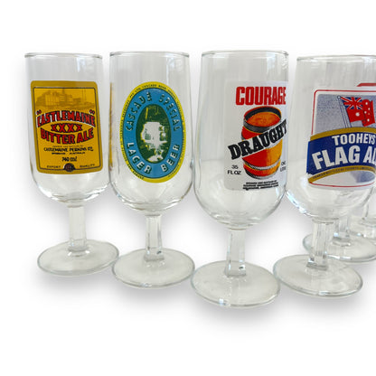 Australian Beer Glass Set of 6