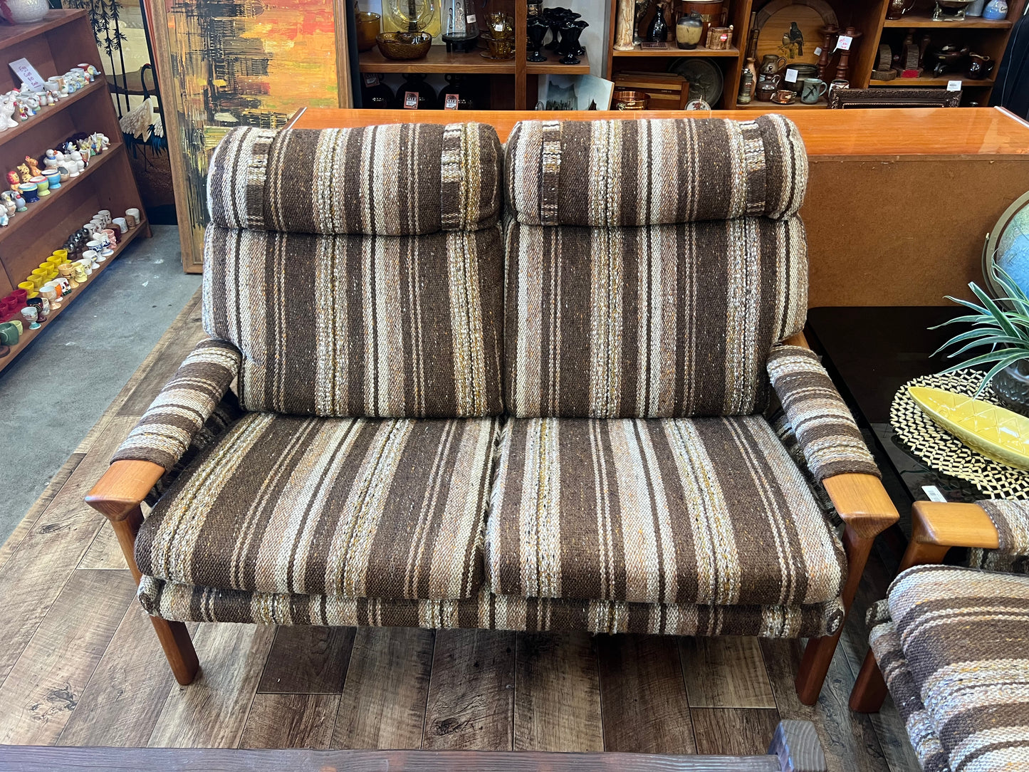 Tessa T21 Two Seater Lounge / Sofa – Brown Stripe Upholstery